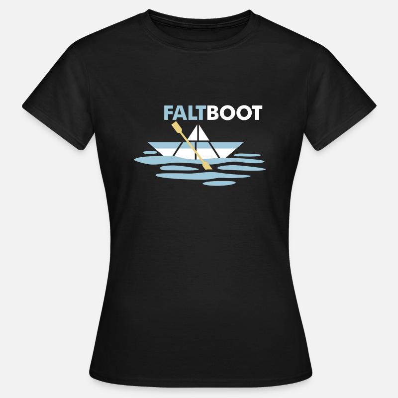 Faltboot 2 - Frauen T-Shirt - Schwarz