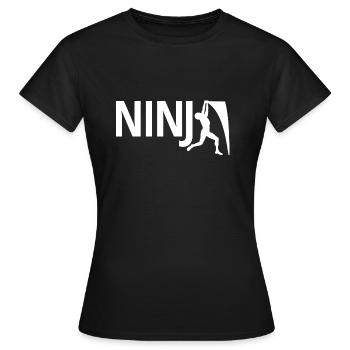 guerrier ninja - T-shirt Femme - noir - Devant - AI Model Female 172 dark (172cm)
