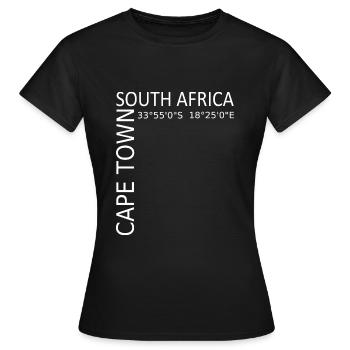 Cape Town South Africa Kapstadt Süd Afrika - Frauen T-Shirt - Schwarz - Vorne - AI Model Female 172 dark (172cm)