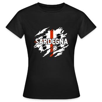 Sardinien Camping - Frauen T-Shirt - Schwarz - Vorne - AI Model Female 172 dark (172cm)