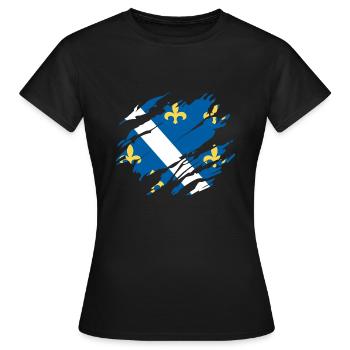 Bosnien Bosna Flagge - Frauen T-Shirt - Schwarz - Vorne - AI Model Female 172 dark (172cm)