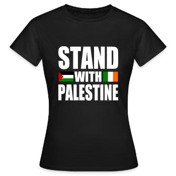 Stand with palestine - T-shirt Femme - noir - Devant - AI Model Female 172 dark (172cm)