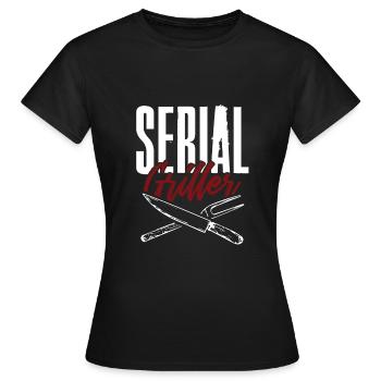 serial griller - Women's T-Shirt - black - Front - AI Model Female 172 dark (172cm)