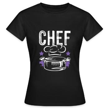 chef chef - Women's T-Shirt - black - Front - AI Model Female 172 dark (172cm)