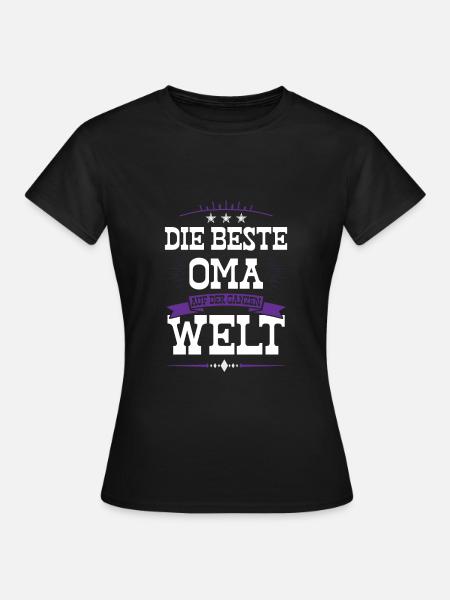 Beste Oma der Welt - Frauen T-Shirt - Schwarz
