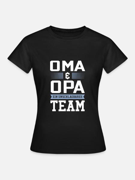 oma und opa team - Frauen T-Shirt - Schwarz