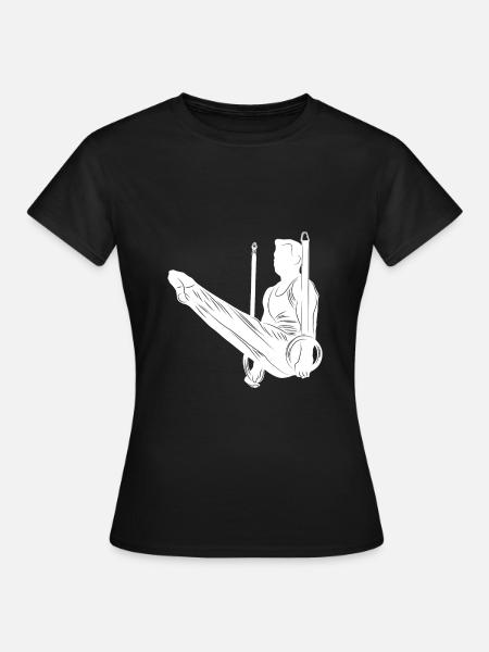 Gymnastics Silhouette - Frauen T-Shirt - Schwarz