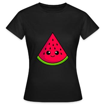 Vattenmelon Serie - T-shirt dam - svart - Fram - AI Model Female 172 dark (172cm)