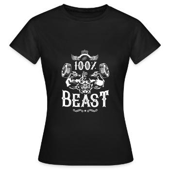 Gorilla Fitness Beast - Frauen T-Shirt - Schwarz - Vorne - AI Model Female 172 dark (172cm)