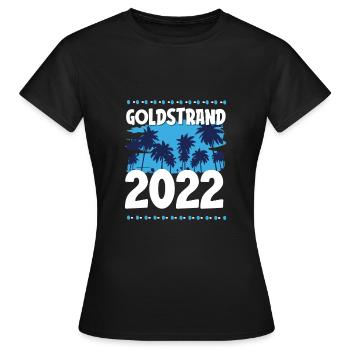 Goldstrand 2022 - Frauen T-Shirt - Schwarz - Vorne - AI Model Female 172 dark (172cm)