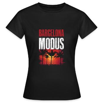 Mode Barcelone - T-shirt Femme - noir - Devant - AI Model Female 172 dark (172cm)