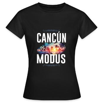 Cancun Modus - Frauen T-Shirt - Schwarz - Vorne - AI Model Female 172 dark (172cm)