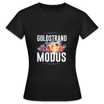 Goldstrand Modus - Frauen T-Shirt - Schwarz - Vorne - AI Model Female 172 dark (172cm)