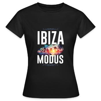Ibiza Mode - T-shirt Femme - noir - Devant - AI Model Female 172 dark (172cm)