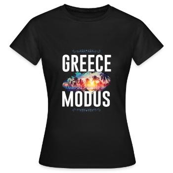 Greece Modus - Frauen T-Shirt - Schwarz - Vorne - AI Model Female 172 dark (172cm)