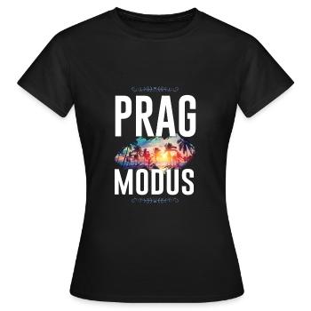 Prague Mode - T-shirt Femme - noir - Devant - AI Model Female 172 dark (172cm)