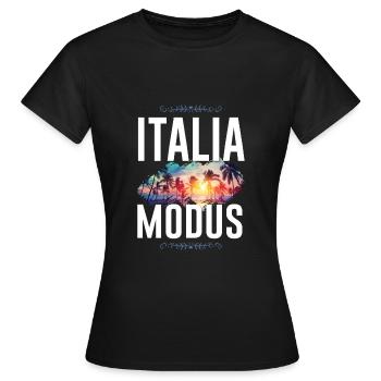 Mode Italie - T-shirt Femme - noir - Devant - AI Model Female 172 dark (172cm)