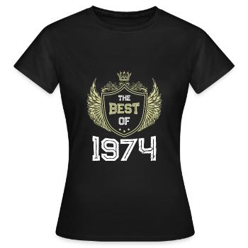 1974 best of - T-shirt Femme - noir - Devant - AI Model Female 172 dark (172cm)