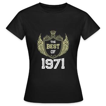 1971 best of - Frauen T-Shirt - Schwarz - Vorne - AI Model Female 172 dark (172cm)