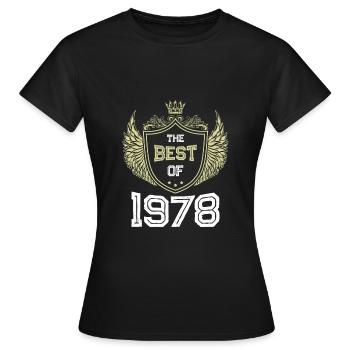 1978 best of - Frauen T-Shirt - Schwarz - Vorne - AI Model Female 172 dark (172cm)
