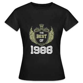 1988 best of - T-shirt Femme - noir - Devant - AI Model Female 172 dark (172cm)