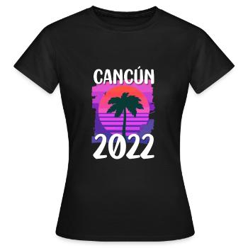 Cancun 2022 - Frauen T-Shirt - Schwarz - Vorne - AI Model Female 172 dark (172cm)