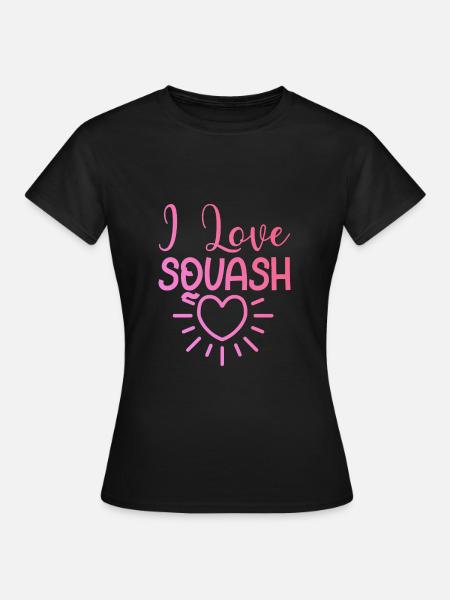 Ich liebe Squash - Frauen T-Shirt - Schwarz
