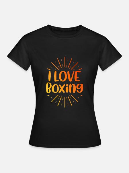 Ich liebe Boxen - Frauen T-Shirt - Schwarz