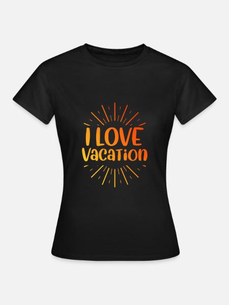 Ich liebe Urlaub - Frauen T-Shirt - Schwarz
