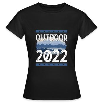 Outdoor 2022 - Women's T-Shirt - black - Front - AI Model Female 172 dark (172cm)