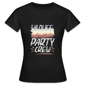 Wildlife Party Crew - Frauen T-Shirt - Schwarz - Vorne - AI Model Female 172 dark (172cm)