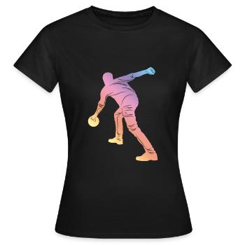 Bowling Silhouette - Frauen T-Shirt - Schwarz - Vorne - AI Model Female 172 dark (172cm)
