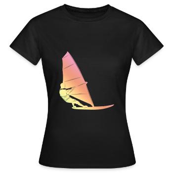 Windsurfen Silhouette - Frauen T-Shirt - Schwarz - Vorne - AI Model Female 172 dark (172cm)