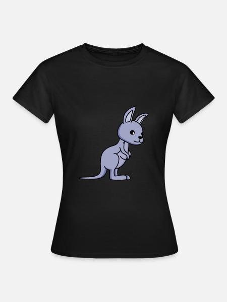 Kangaroo Comic - Frauen T-Shirt - Schwarz