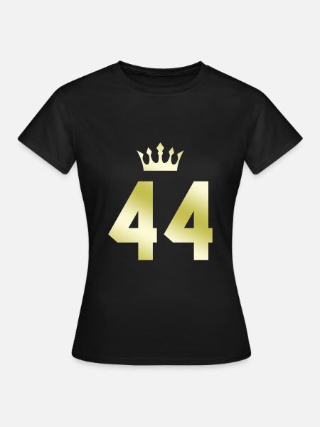 44 Zahl Krone - Frauen T-Shirt - Schwarz