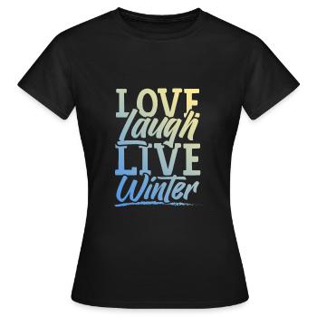 Love Live Winter - T-shirt Femme - noir - Devant - AI Model Female 172 dark (172cm)
