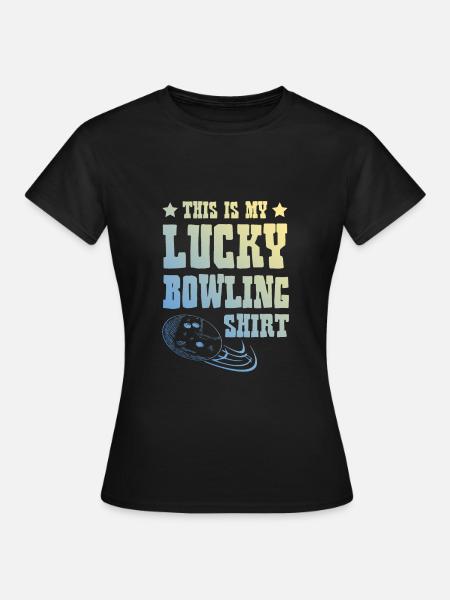 Bowling Shirt - Frauen T-Shirt - Schwarz