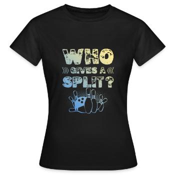 Bowling Split - T-shirt Femme - noir - Devant - AI Model Female 172 dark (172cm)
