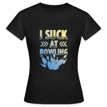 Bowling dire drôle - T-shirt Femme - noir - Devant - AI Model Female 172 dark (172cm)