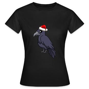 Crow Comic Christmas - T-shirt Femme - noir - Devant - AI Model Female 172 dark (172cm)
