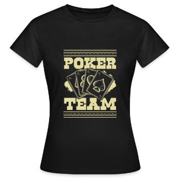 Équipe de poker - T-shirt Femme - noir - Devant - AI Model Female 172 dark (172cm)
