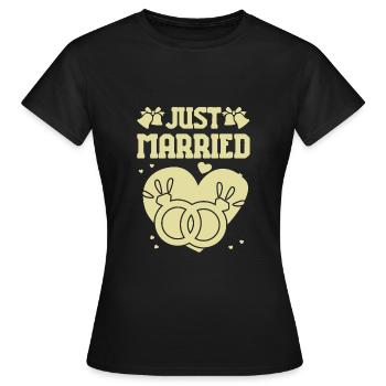 Juste marié - T-shirt Femme - noir - Devant - AI Model Female 172 dark (172cm)