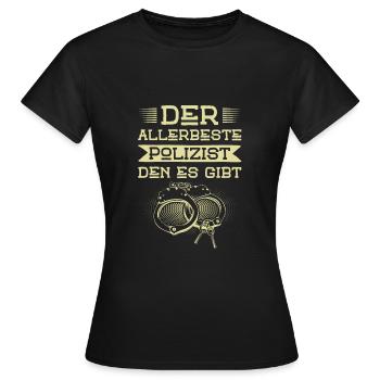 Allerbeste Polizist - Frauen T-Shirt - Schwarz - Vorne - AI Model Female 172 dark (172cm)