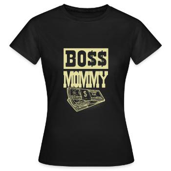 Boss Mommy - Frauen T-Shirt - Schwarz - Vorne - AI Model Female 172 dark (172cm)