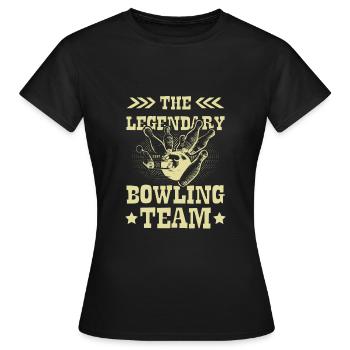 Legendary Bowling Team - Frauen T-Shirt - Schwarz - Vorne - AI Model Female 172 dark (172cm)