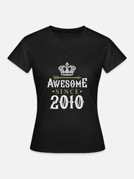 2010 awesome since - Frauen T-Shirt - Schwarz