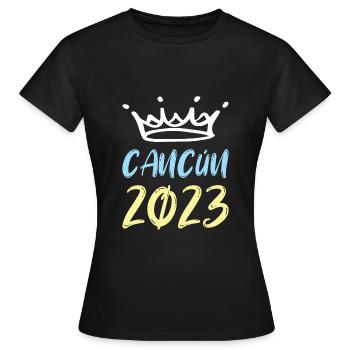 Cancun 2023 - Women's T-Shirt - black - Front - AI Model Female 172 dark (172cm)
