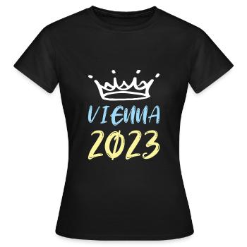 Vienne 2023 Vienne - T-shirt Femme - noir - Devant - AI Model Female 172 dark (172cm)