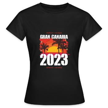 Grande Canarie 2023 (Garantie du prix le plus bas) - T-shirt Femme - noir - Devant - AI Model Female 172 dark (172cm)