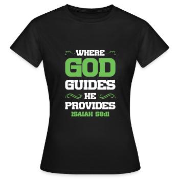 God directs the Bible - Women's T-Shirt - black - Front - AI Model Female 172 dark (172cm)